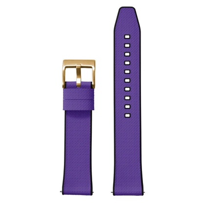 Cinturino in gomma FKM in tela per vela 18mm 19mm 20mm 21mm 22mm 24mm, top FKM a sgancio rapido + base FKM, vestibilità perfetta, cinturino universale piatto per orologio