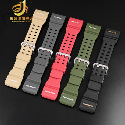 Silicone Rubber Watch Band for Casio GG1000 G-shock GG-1000 GNG-100 GSG-100, Resin Sport Strap, Waterproof Watchband Replacement Tool