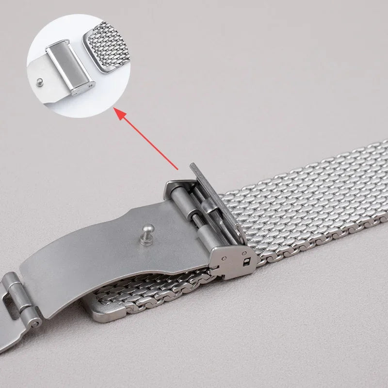 Cinturino per orologio flessibile in acciaio inossidabile 316L, 19/20/21/22mm, per Rolex Omega IWC Breitling Citizen Seiko Tissot, bracciale a maglia milanese