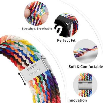 Bracelet à boucle tressée en Nylon, 20/22mm, pour Garmin Forerunner 265 55 965 165, Bracelet de Sport Garmin Venu 3/2 Vivoactive 5