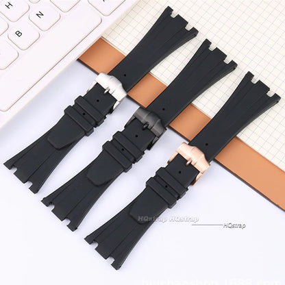 Bracelet en caoutchouc 26mm 27mm pour Bracelet de remplacement étanche AP Royal Oak pour Bracelet de montre en Silicone souple GA2100 GA-2110 avec goupille de liaison