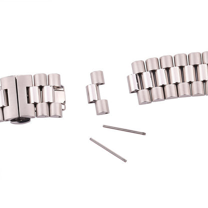 Bracelets de montre en acier inoxydable pour femmes et hommes, argent, métal massif, 16mm, 18mm, 20mm, 21mm, 22mm, accessoires