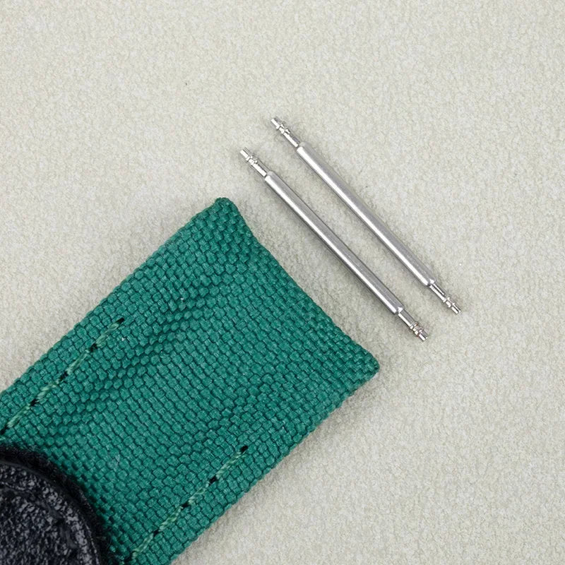 Bracelet de montre en nylon et cuir noir et blanc, 20 mm, extrémités courbées, deux barres à ressort, réglable, pour Rolex DAYTONA SUBMARINER diw Wat