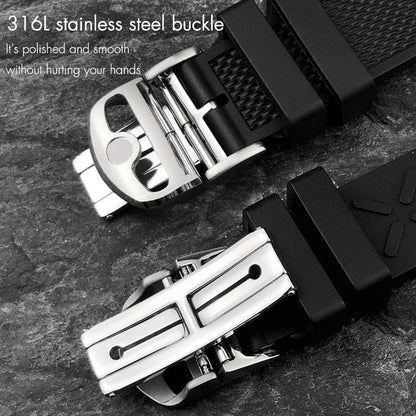 High Quality Rubber Watch Strap 19mm 20mm for IWC Pilot Watches Mark XVIII Black Blue Waterproof Silicone Bracelet Sport Straps