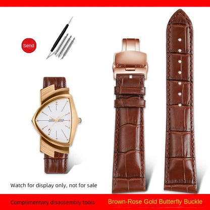 Men's personalized leather watch strap, watch band, custom accessory, Hamilton VENTURA Series, H24515551, H24515591, 21mm