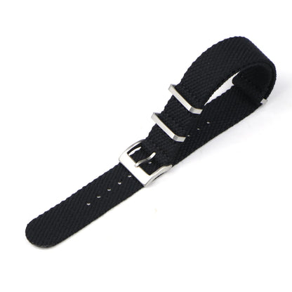 Bracelet en Nylon mélangé de coton doux 20mm 22mm bracelet de montre Vintage noir marron bracelet ceinture avec acier inoxydable