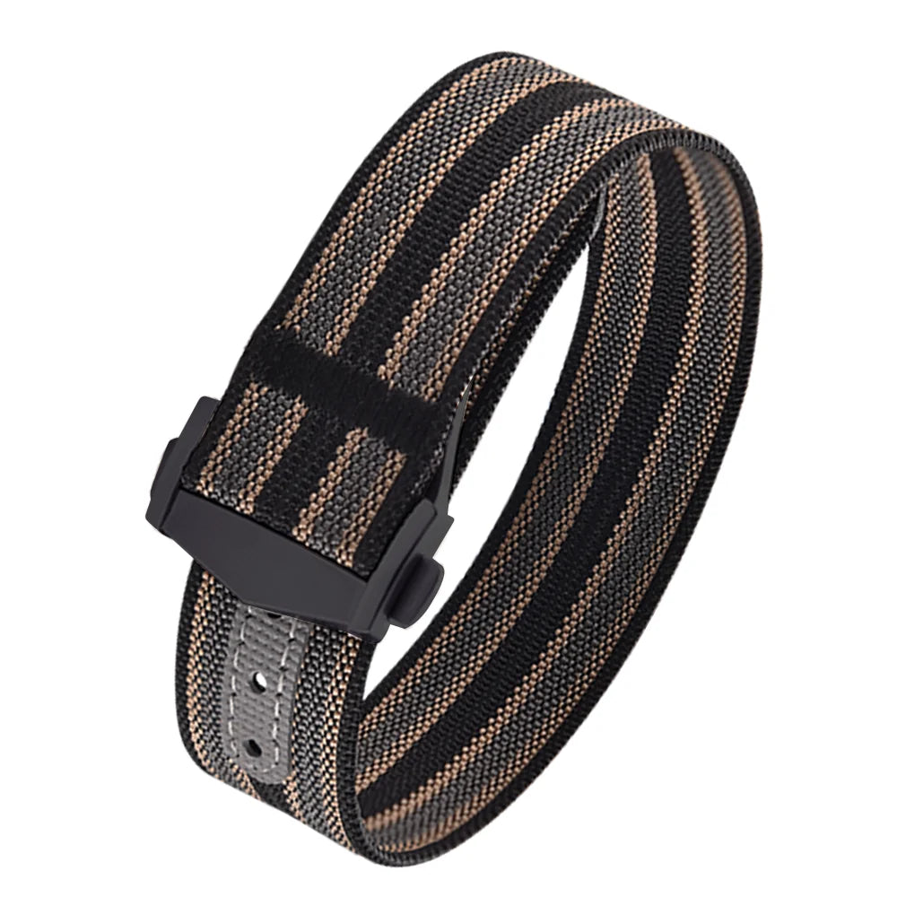 Canvas and Nylon Watch Strap, 18-20-22mm, for Omega X Swatch MoonSwatch for Seiko Men Women Sport, Waterproof, Folding Buckle