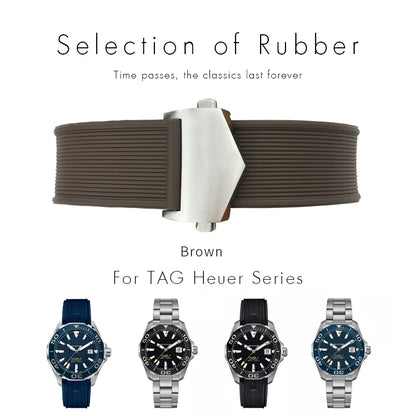 Bracelet de montre en caoutchouc et Silicone, 20mm 22mm, adapté à Tag Heuer CARRERA AQUARACER 300 500 WAY201A WAY211C, accessoires de montre de plongée