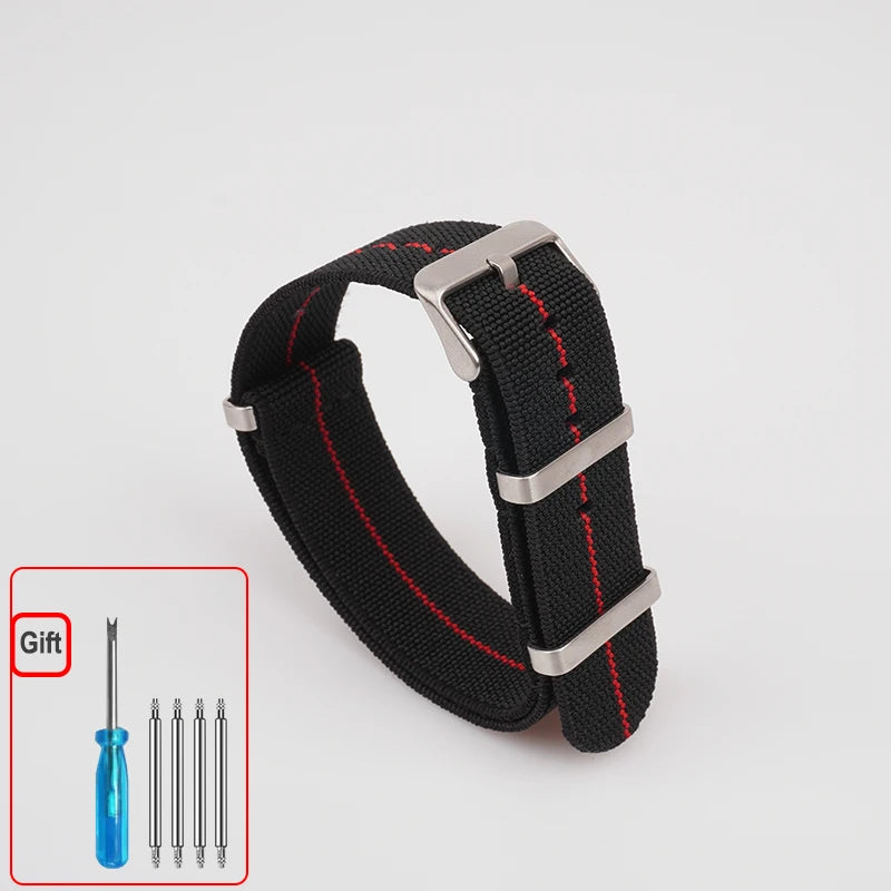 Cinturino per orologio NATO, paracadute in nylon elastico