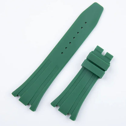 Cinturino per orologio in gomma morbida, 26mm, per cinturino AP, per Audemars Piguet, 15400, 15500, 26331, fibbia deployante a farfalla