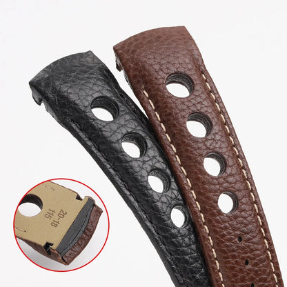 Ремешок для часов Tissot T-Sport PRS 516 T044.430.A / T044.417.A, 20 мм, из воловьей кожи с изогнутым креплением и застежкой-бабочкой