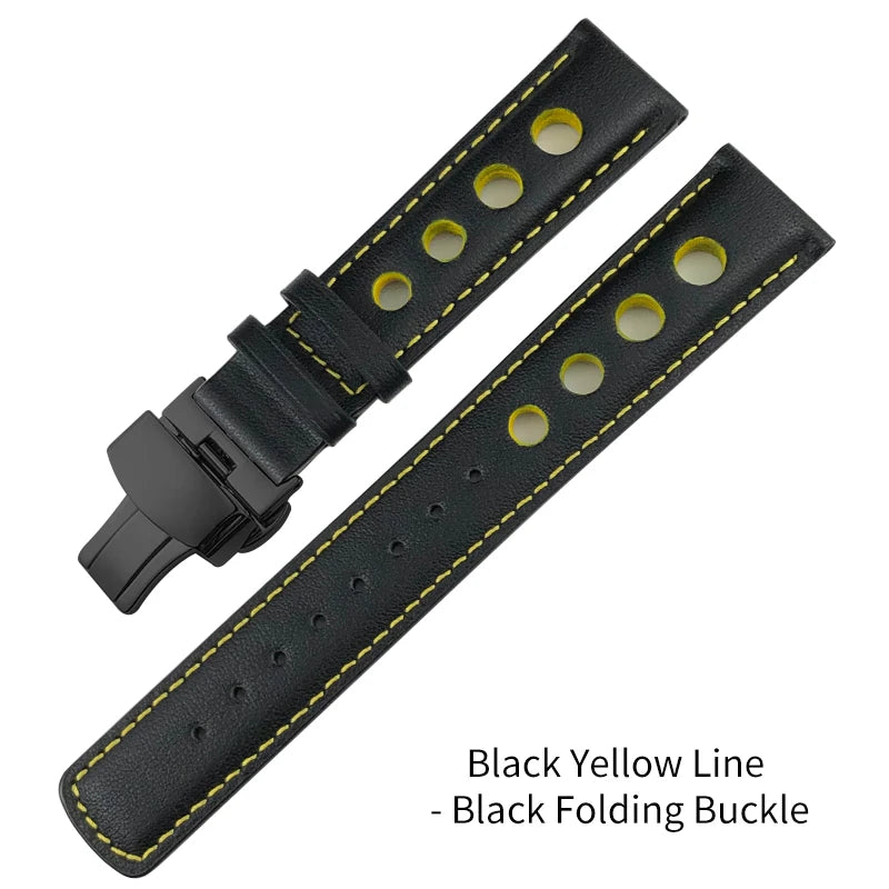 Bracelet de montre en cuir véritable pour hommes, 20mm, boucle papillon, pour Tissot T91 Racing Sports 1853 PRS516 T044