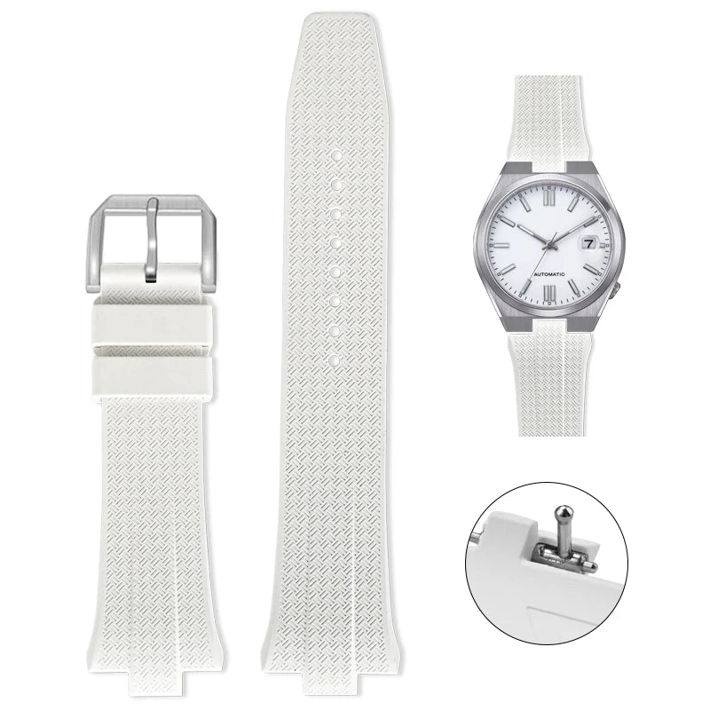 Cinturino per orologio in gomma fluorurata FKM per Citizen NJ0150 NJ0151 ME, serie Convex, sgancio rapido, cinturino sportivo, 9 mm * 26 mm