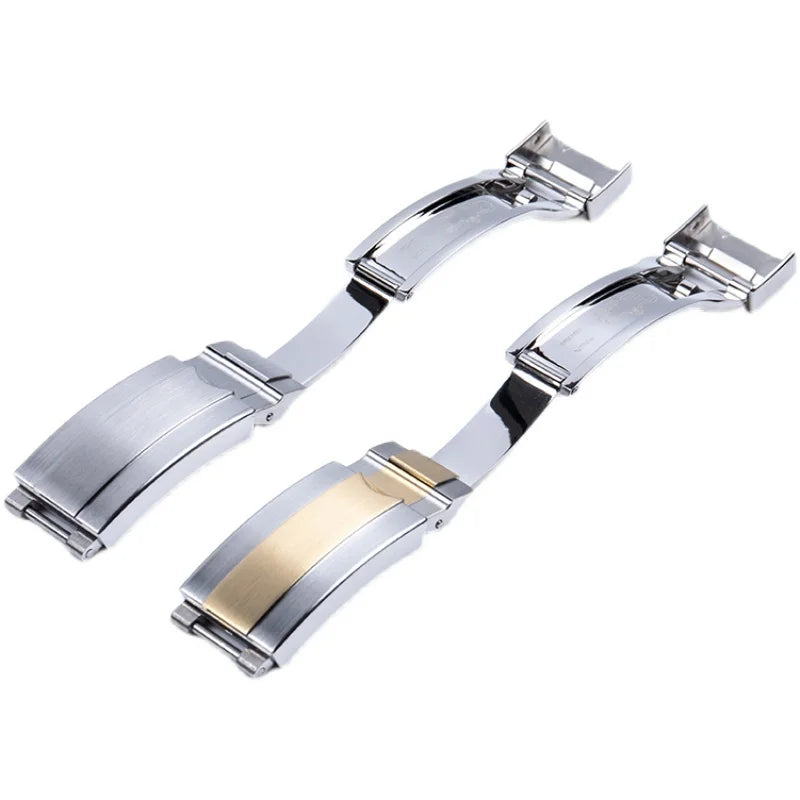 Original folding clasp in 904L stainless steel, for Rolex watch, frosted brushed silver, new Version Submariner 9x9 9x16mm