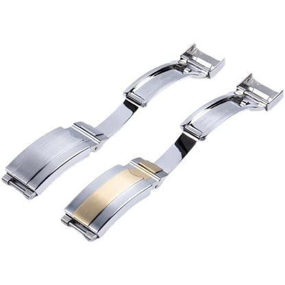 Original folding clasp in 904L stainless steel, for Rolex watch, frosted brushed silver, new Version Submariner 9x9 9x16mm