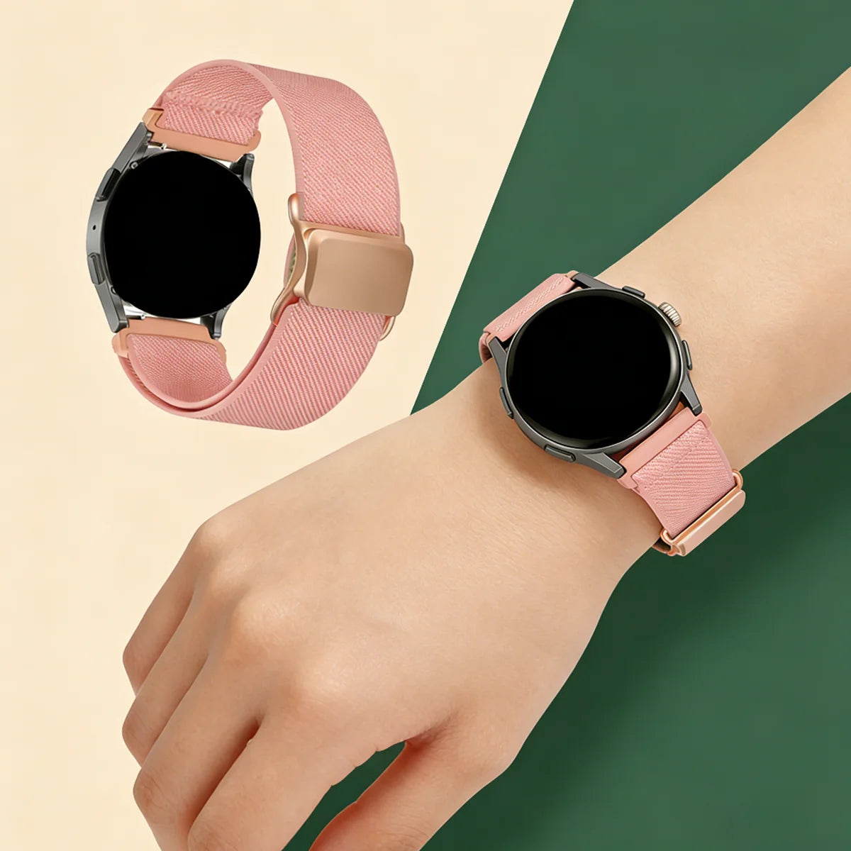 Cinturino elastico intrecciato per Samsung Galaxy Watch 7 6 5 4 40mm 44mm/5 Pro 45mm, per Galaxy Watch 6 4 Classic/Active 2