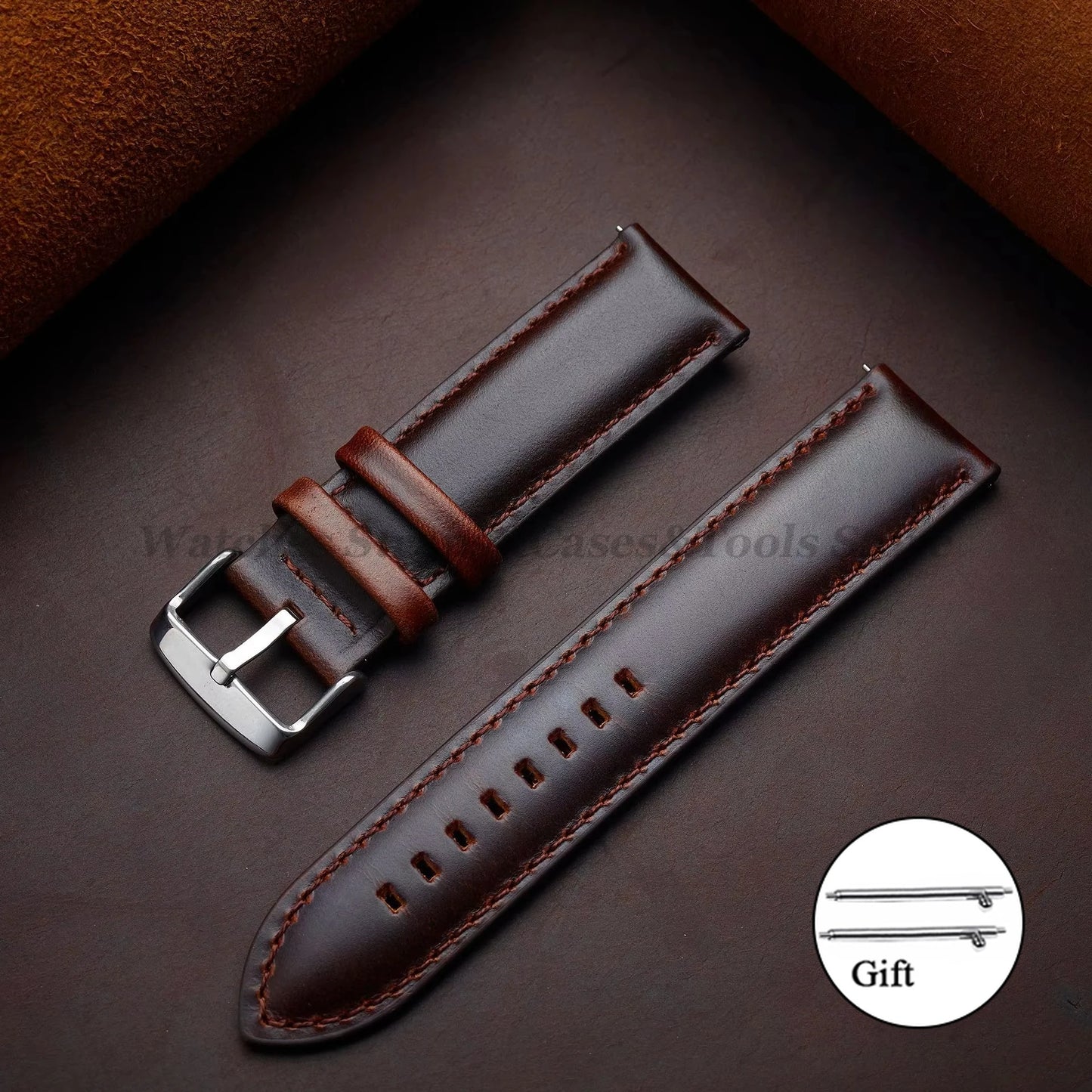 Bracelet de montre en cuir véritable 18mm 20mm 22mm 24mm 26mm Bracelet de montre en peau de vache Vintage pour DW Bracelet à dégagement rapide Bracelet universel