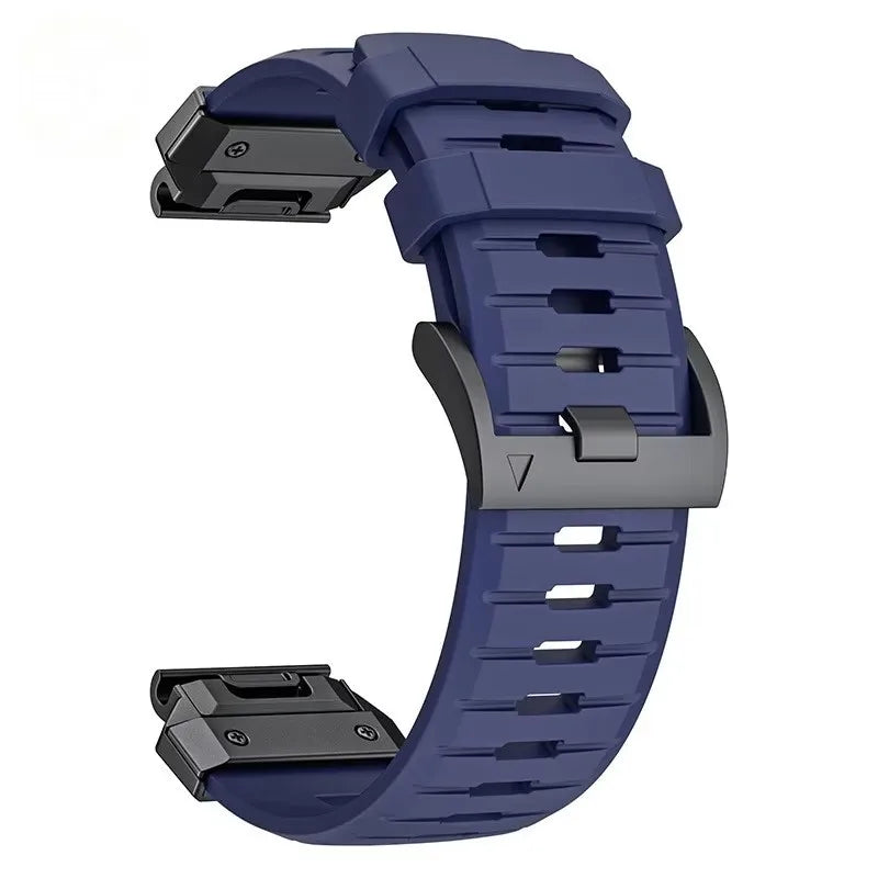 22mm 26mm FKM Fluoroelastomer Rubber Smart Watch Strap suitable for Garmin Fenix 8/7X/7 Pro/965/955 and Instinct 3 watch band