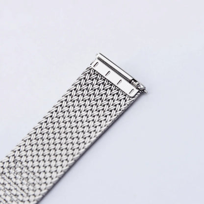 Cinturino/bracciale per orologio con motivo intrecciato, cinturino universale in maglia milanese da 20 mm