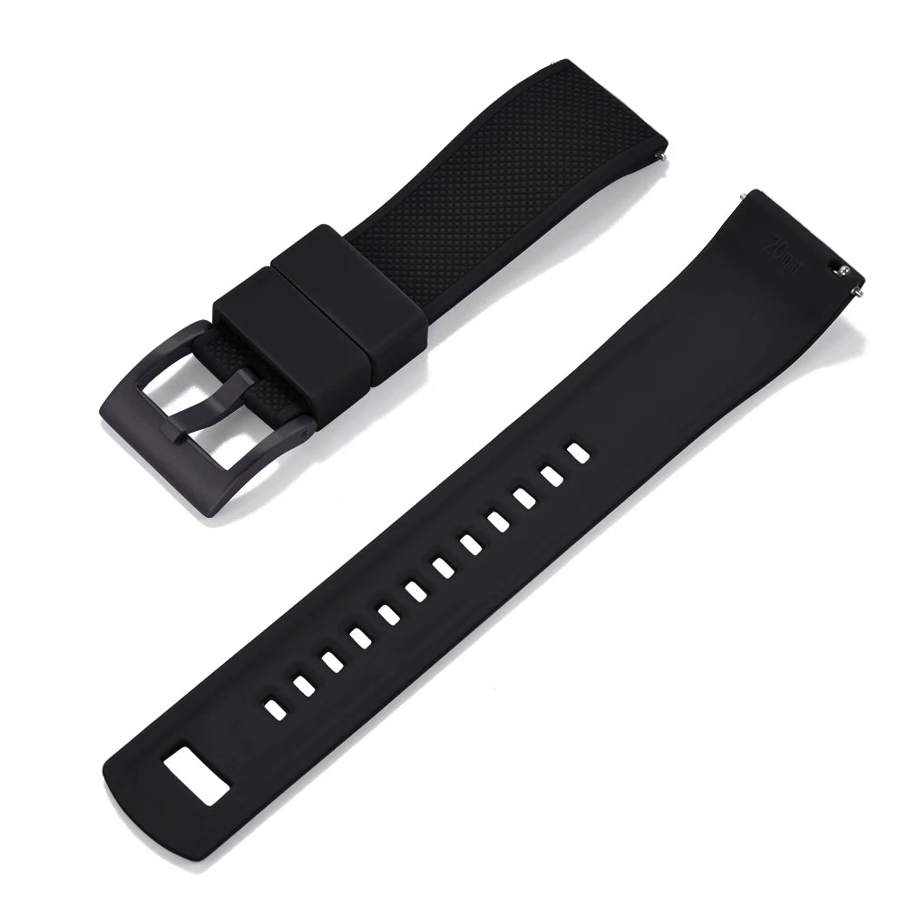 Nouveau bracelet de montre en Silicone Double couleurs personnalisé à dégagement rapide 20mm 22mm bracelet de montre doux Durable bracelets de montre de remplacement ceintures