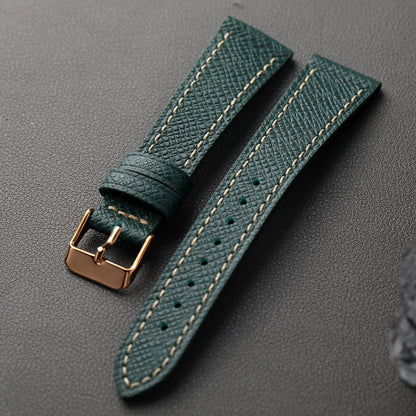 Cinturino in pelle con motivo a palmo fatto a mano, di alta gamma 18 19 20 21 22MM, cinturino morbido da uomo in pelle di vacchetta a strato superiore, cinturino per orologio in stile retrò