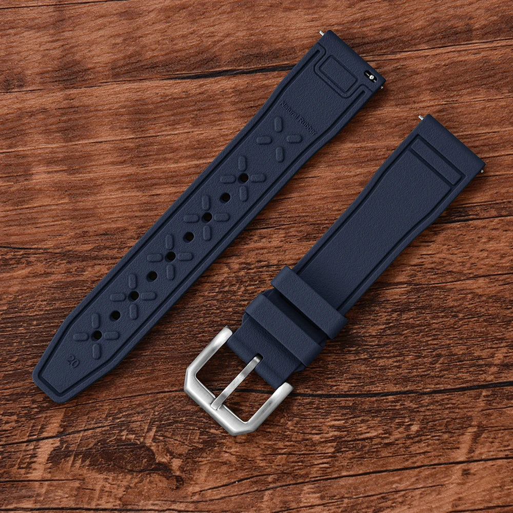 Bracelet en caoutchouc FKM 20mm 21mm 22mm pour montre IWC PILOT Portugal PORTOFINO, bracelet de plongée à libération rapide, montre connectée pour Huawei