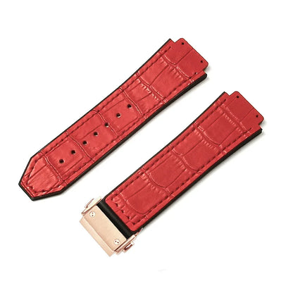 For Hublot BIGBANG Classic Fusion Leather Silicone Rubber Suede Watch Strap Dedicated Interface Lug System Band 26*19mm Bracelet
