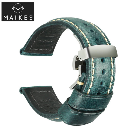 Accessoires de montre bracelets de montre 20mm 22mm 24mm Bracelet de montre en cuir de vache fermoir à boucle papillon Bracelet de montre montre Bracelet ceinture