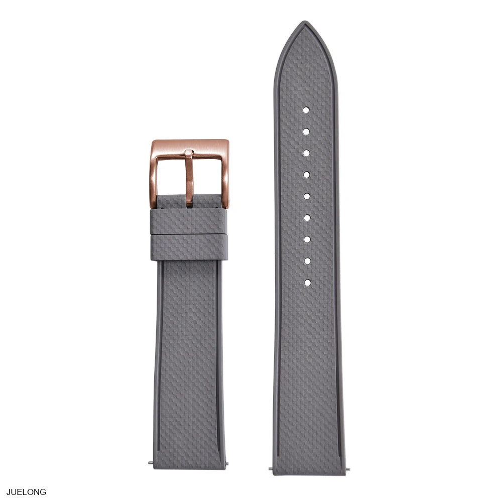 Cinturino per orologio in gomma FKM di alta qualità 20 mm 22 mm, cinturino a sgancio rapido con motivo a mosaico, cinturino morbido impermeabile per immersione