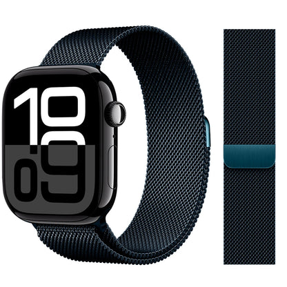 Apple Watch 米兰尼斯表带，46mm 44mm 45mm 40mm 42mm 41mm，适配 iWatch 系列 11 10 9 8 SE 7 6 Ultra 3 2