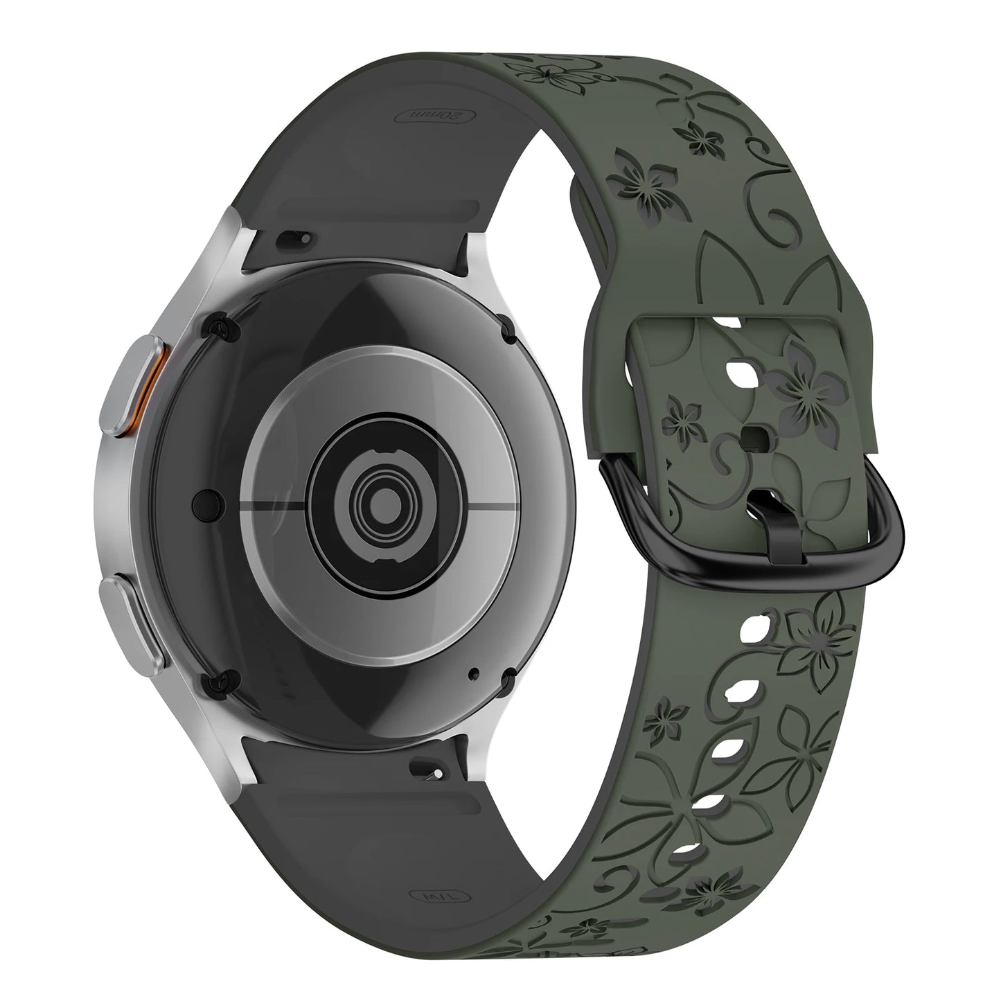 Bracelet en Silicone pour Samsung Galaxy Watch 7 6 5 4 FE/5Pro 45mm sans espaces Sport Correa gravé Galaxy Watch6 Classic 43mm 47mm