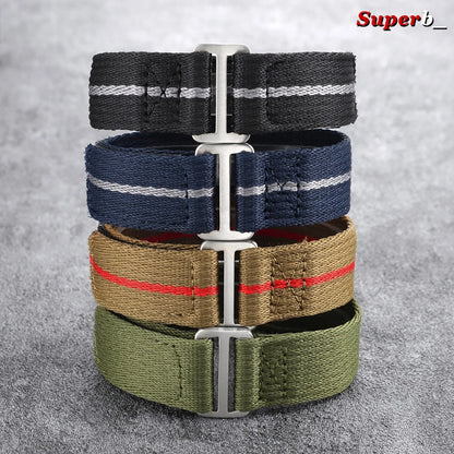 Bracelet de montre en tissu nylon 20 mm 22 mm, bracelet de sport universel, bracelet en toile pour Rolex, bracelet de remplacement en toile pour Tudor
