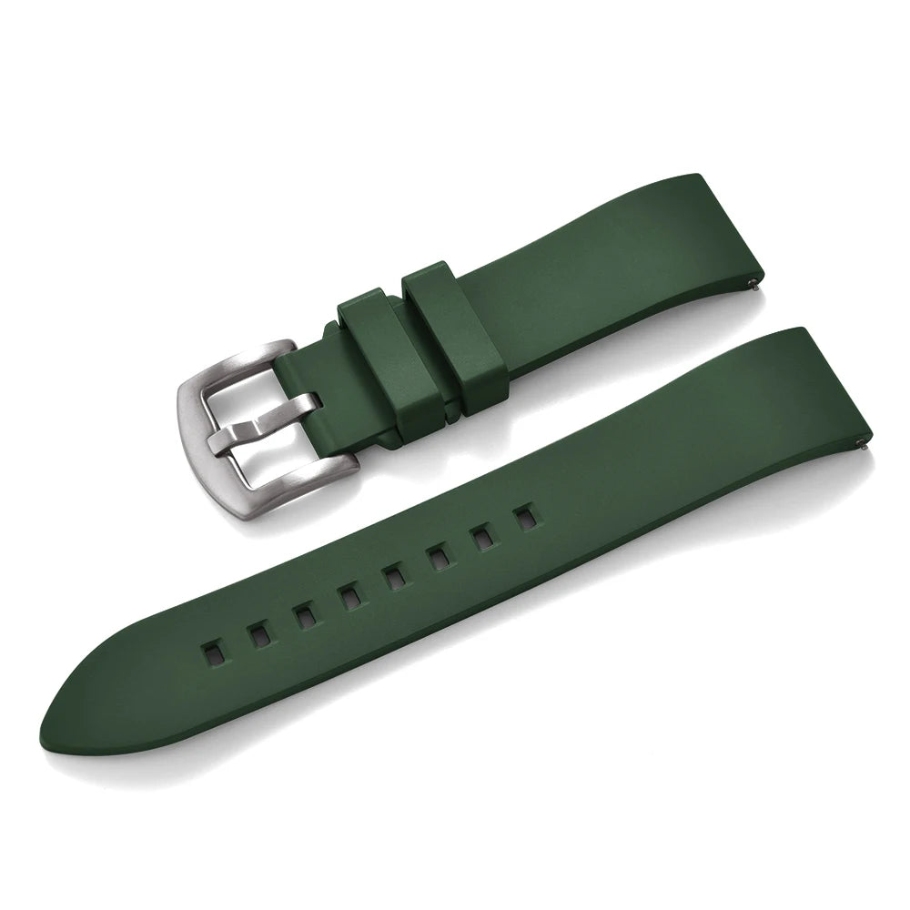 Quick Release Classic Fluoro Rubber Watch Straps, 18-19-20-21-22-23-24mm, FKM FPM, For Any Brand, Diving Watch Bands