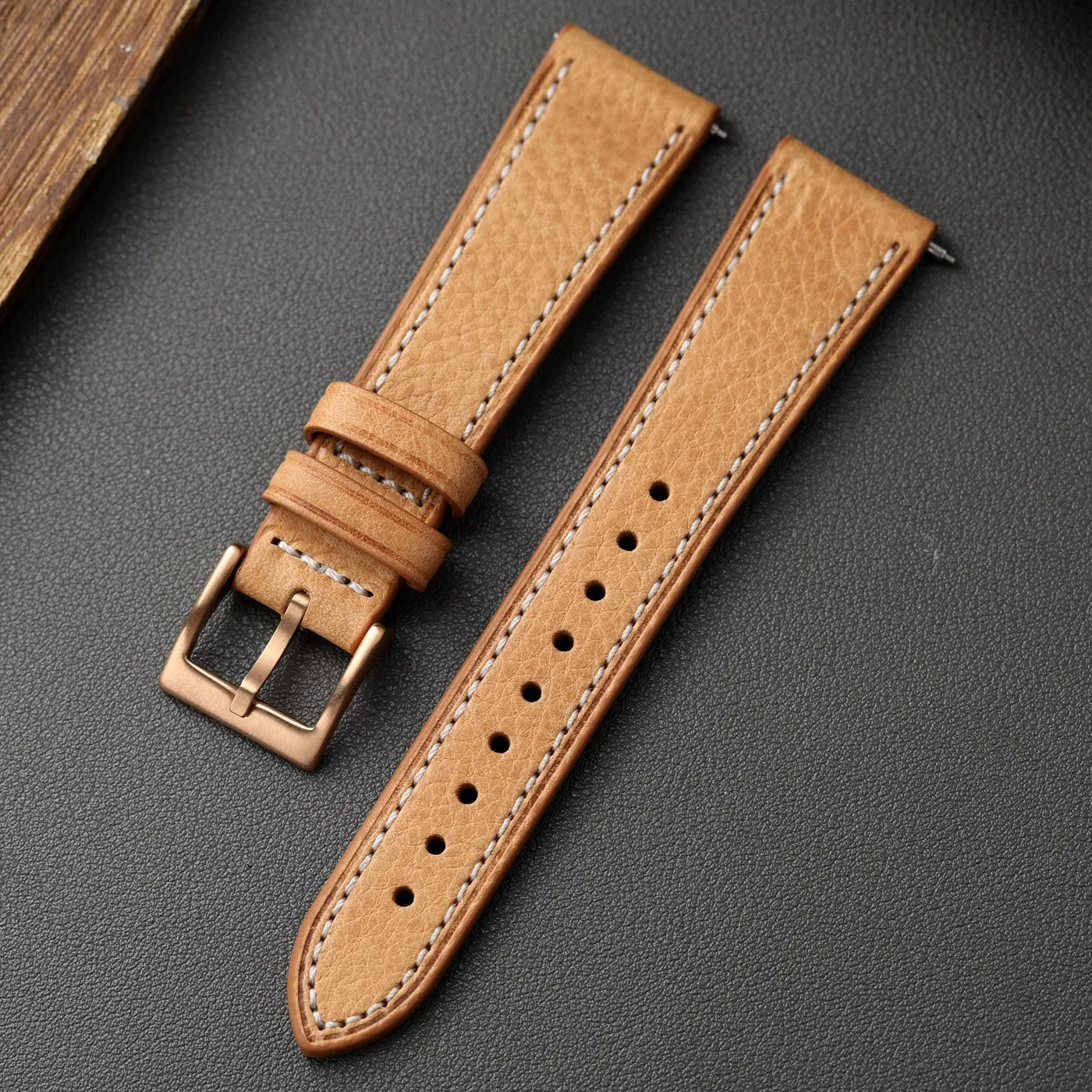 Cinturino in pelle italiana fatto a mano MBOX, 18 19 20 22MM, a sgancio rapido e flessibile, in pelle bovina a strato superiore, stile vintage S/M
