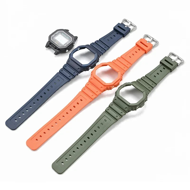 Étui de Bracelet en résine de caoutchouc pour Casio g-shock DW-5600 GW-M5610 GW-B5600 G-5600 hommes femmes Bracelet de remplacement accessoires de montre