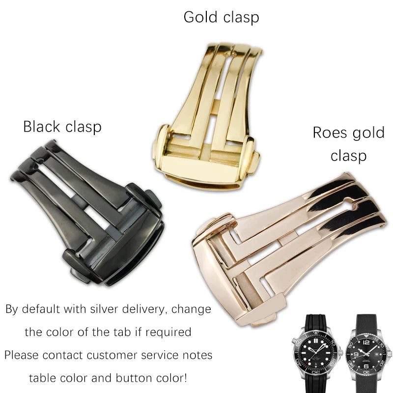 Bracelets de montre en caoutchouc de Silicone 18mm 19mm 20mm 21mm 22mm pour Omega couturier planète océan bracelet de montre de Sport Hydroconquest étanche