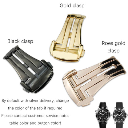 Bracelets de montre en caoutchouc de Silicone 18mm 19mm 20mm 21mm 22mm pour Omega couturier planète océan bracelet de montre de Sport Hydroconquest étanche