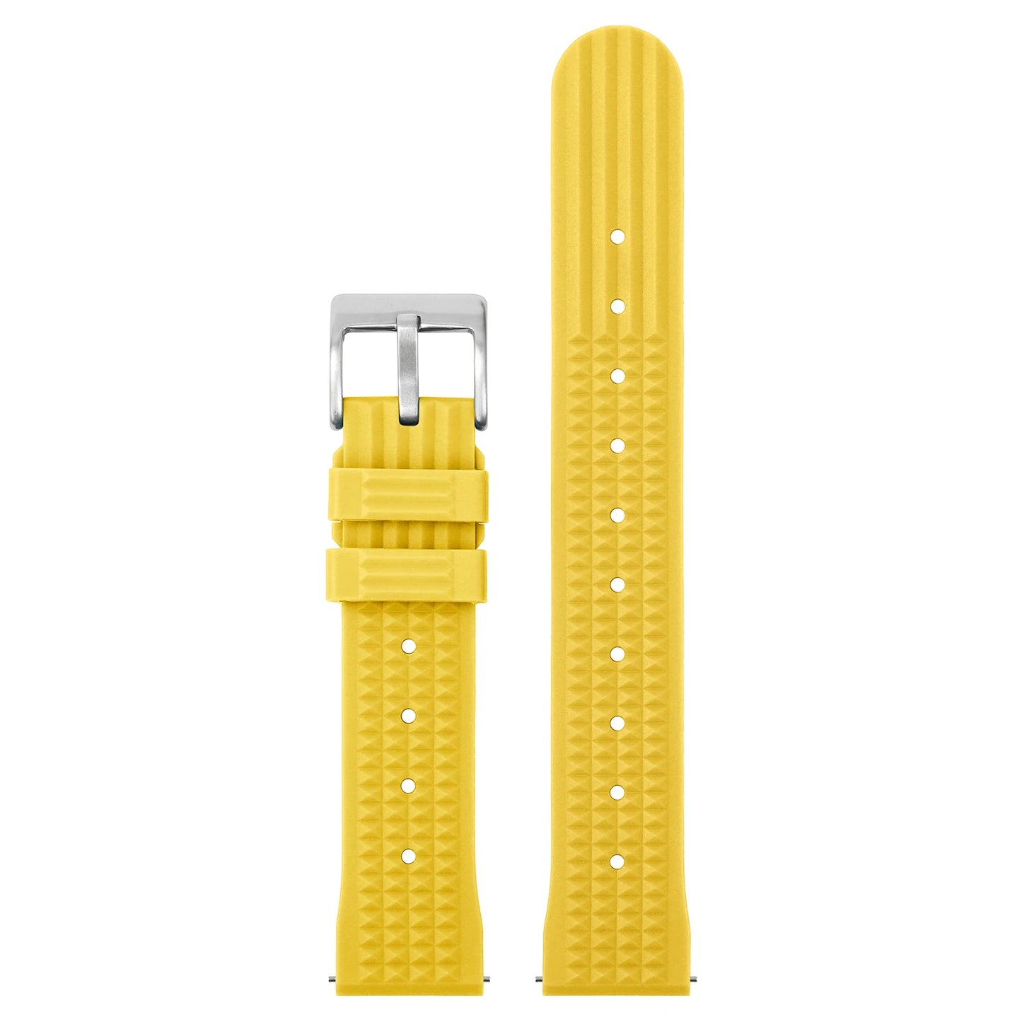 FKM bracelet de montre gaufré en caoutchouc 20mm 22mm bracelet en caoutchouc fluoré plongeur universel étanche confortable sport bracelets de montre à dégagement rapide