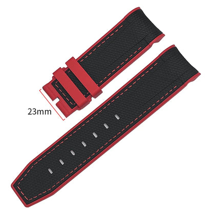 Nuovo cinturino per orologio morbido da 22mm 23mm, adatto per Tudor Bronze Black Bay GMT Pelagos con estremità curva, cinturino per orologio in gomma silicone impermeabile