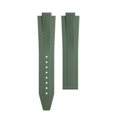 Soft Convex FKM Fluoro Rubber Watch Strap for Longines HydroConquest GMT V.H.P. 21mm 22mm Strap for 41/42mm Dial