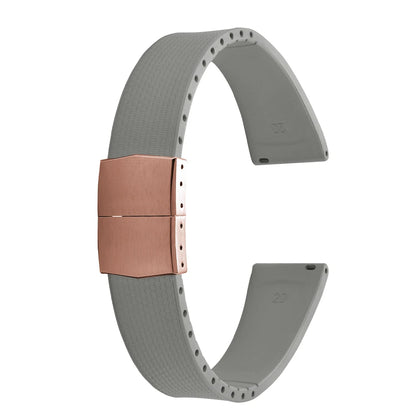 Cinturini per orologi in gomma Delugs CTS Fkm da 20 mm con fibbia a farfalla, 4 colori, texture unica, cinturino per orologi a sgancio rapido per orologi di marca