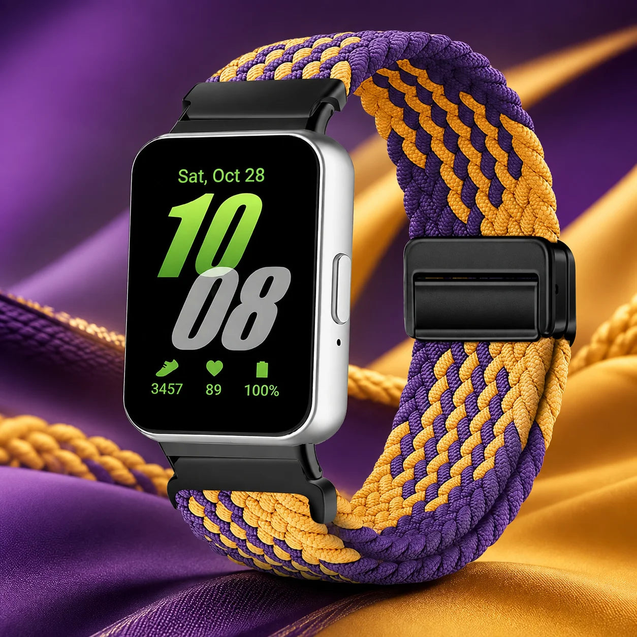 Cinturino intrecciato Solo Loop per Samsung Galaxy Fit 3, accessori, cinturino di ricambio sportivo regolabile in nylon per bracciale Galaxy Fit3