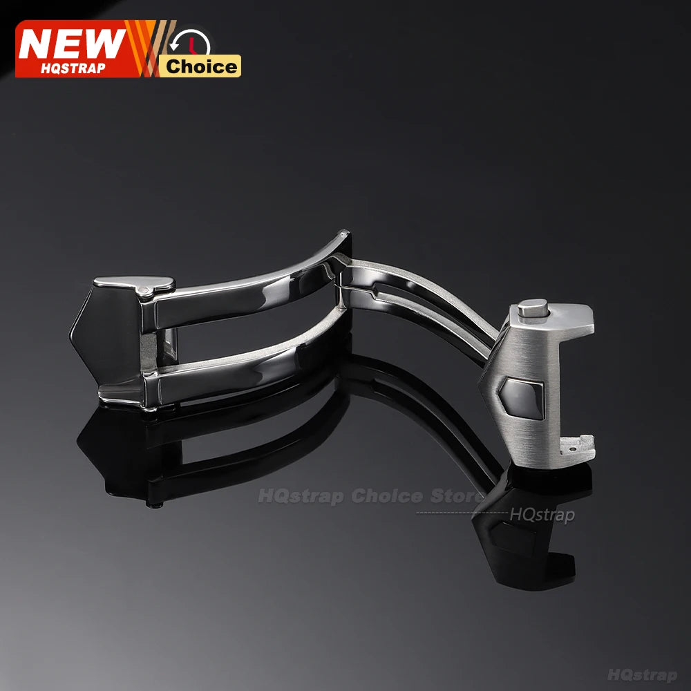 Luxury stainless steel buckle, 18mm 20mm, for TAG Heuer watch strap, metal clasp, double folding button, repair tools, accessories