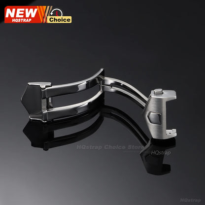 Luxury stainless steel buckle, 18mm 20mm, for TAG Heuer watch strap, metal clasp, double folding button, repair tools, accessories