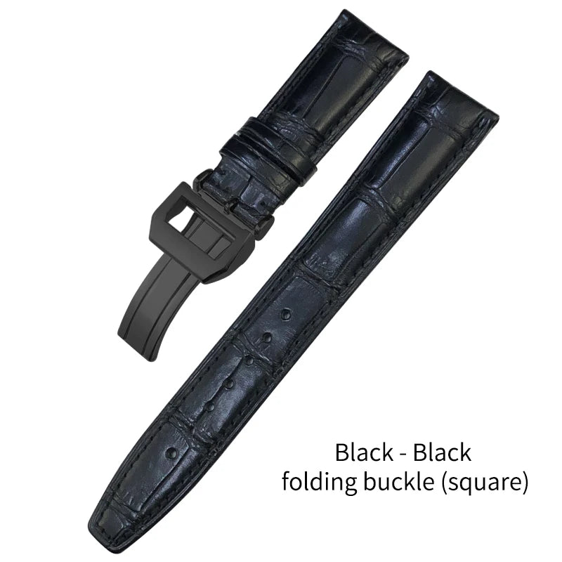 Bracelet de montre en cuir de Crocodile américain, 20mm 21mm 22mm, pour IWC PORTUGIESER PORTOFINO Pilot, outils gratuits