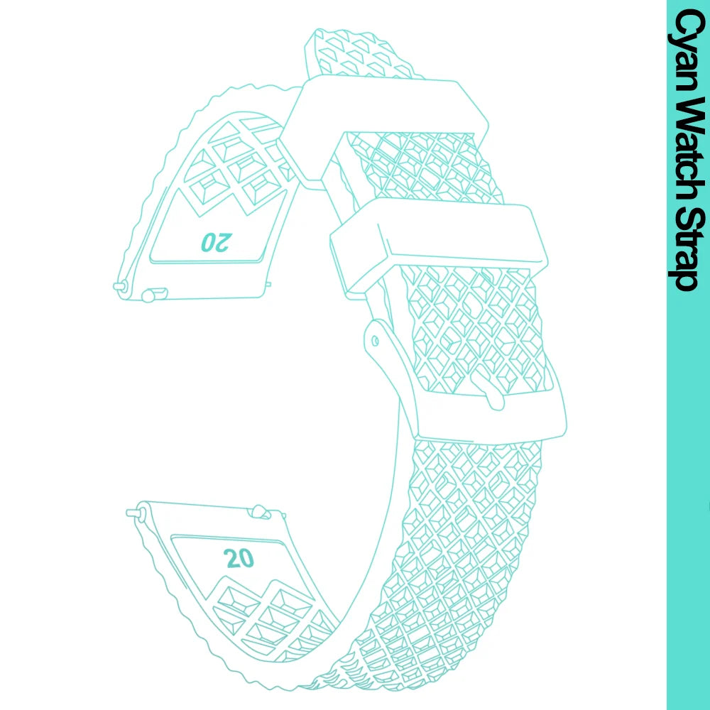 Cinturino per orologio Rapide Premium in gomma a nido d'ape - Universale