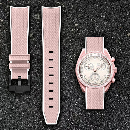 Cinturino per orologio da 20 mm per Omega x Swatch MoonSwatch - Gomma / Curvo / Sgancio rapido - 1 pezzo