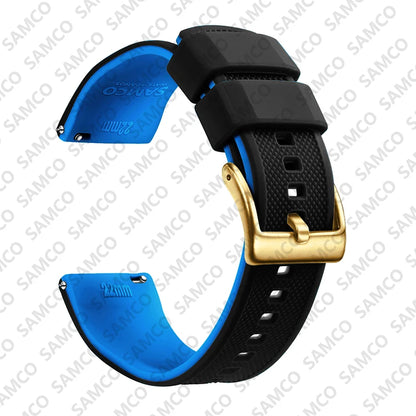 Bracelet de montre en Silicone de qualité supérieure, 18mm 20mm 22mm, à dégagement rapide, en caoutchouc, de remplacement