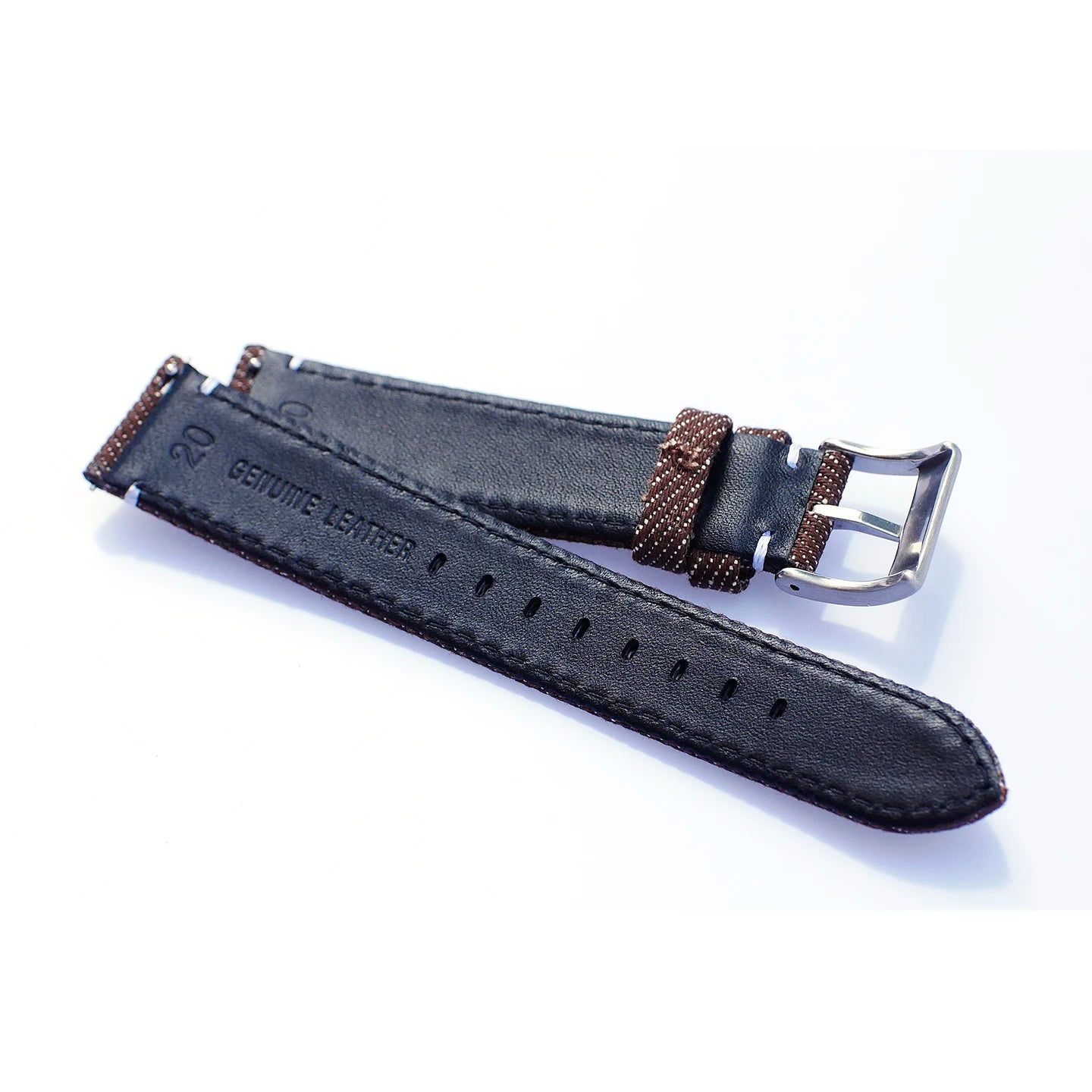 20mm 22mm Denim bracelet de montre à dégagement rapide toile bleue coton Jeans Denim bracelets de montre
