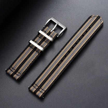 Bracelet en nylon côtelé 20 mm 22 mm pour Tudor pour Omega, bracelet de montre en toile tissée pour homme, noir, militaire, sport, à libération rapide
